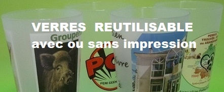 Verres Réutilisables sans impression ou personnalisés